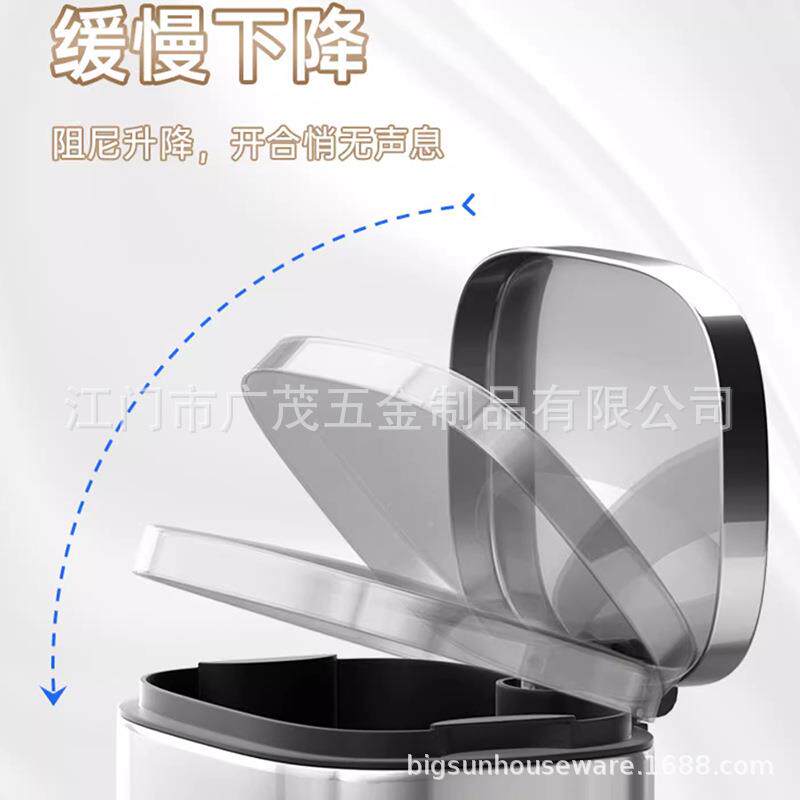 大量锈钢垃圾桶厨房带盖踏式客厅F容办公室不大容量酒店商用脚50L