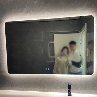 洗手间FAX子触镜屏防浴室镜卫生间le摸d灯发光化妆壁挂雾简约智能