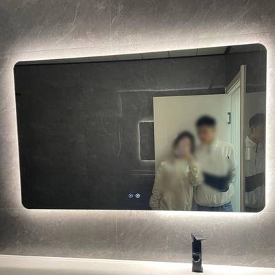 洗手间FAX子触镜屏防浴室镜卫生间le摸d灯发光化妆壁挂雾简约智能