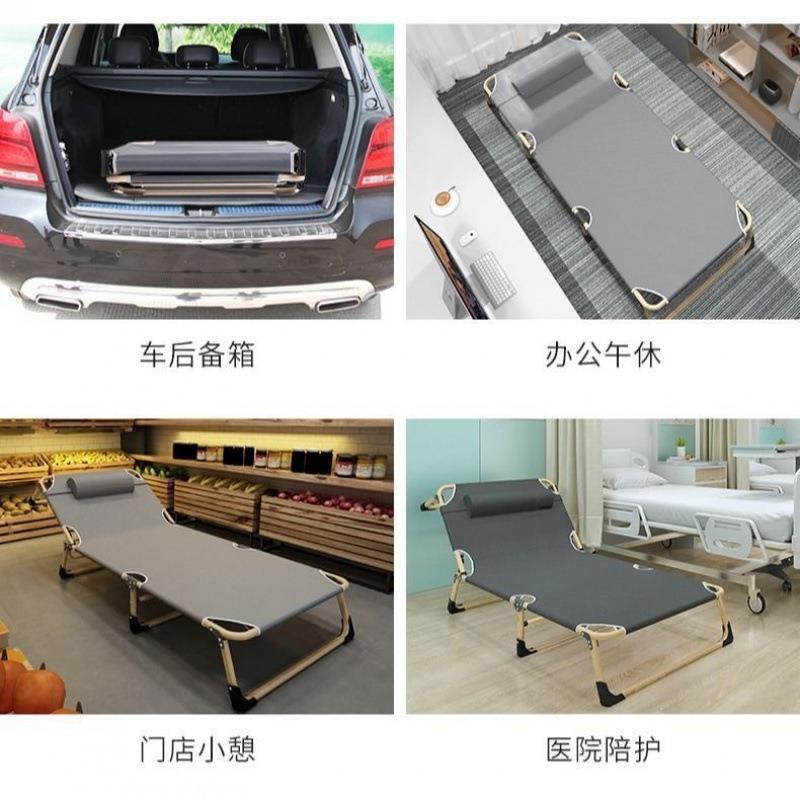 叠床单人床家简易午休床躺椅折用叠办室成人HRU午睡折便携公行床