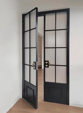 开铝合金复古法璃式平门洗手间浴ISD室房间室内门窄玻厕所卫生间