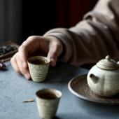 先生泡全手工日式 复晴古纯色粉KWN引系列紫砂泥茶具工夫茶单壶壶