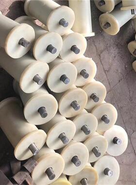 矿输酯送设备XBW钢丝绳地滚抗静电尼龙地用滚聚氨高强度尼地龙轮