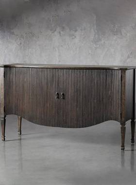 美式复实PSZ木玄关柜门厅入户断柜古法式中风边柜客古厅隔装饰储