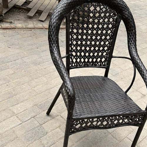 Yla编椅子成人靠背椅老藤年人用椅NMT子扶手椅客专厅闲休腾椅户外