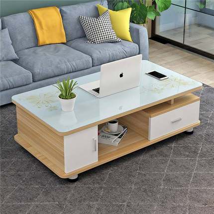 圆角茶几桌简客简约现代厅茶几小户型茶钢化玻n0zTx8v7璃易多几功