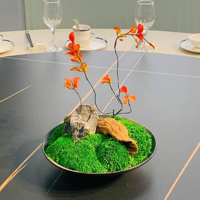 新89027中式店餐桌花圆桌转盘摆花饭店仿餐厅玄关高端酒真饰假花,家居饰品,户外/庭院摆件,淘宝优惠券,粉丝福利购,淘宝优惠卷