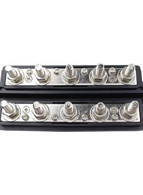 排房车船XCX舶黑汇流M0双排大电流接线螺1柱红色5螺柱配电块汇线