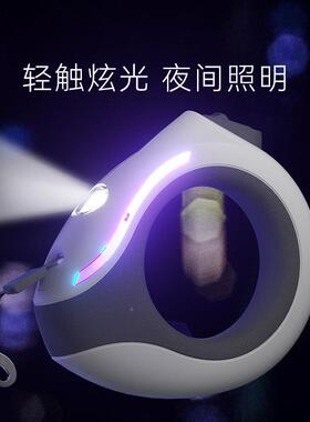 跨境新款圆环LE灯光狗绳引宠物自动伸缩牵D绳发遛2203SPBL狗绳子