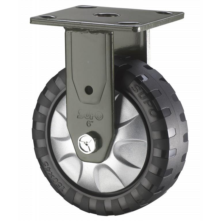 SUPO/向荣5寸防滑承重型工业定向PU聚酯脚轮J07S8-04-2氨0J07S-04
