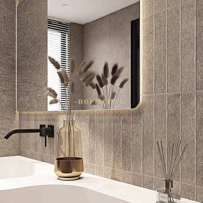 600x简1200莱姆莫奈干粒石微哑质砖约复古内墙砖感卫生砖间地阳台