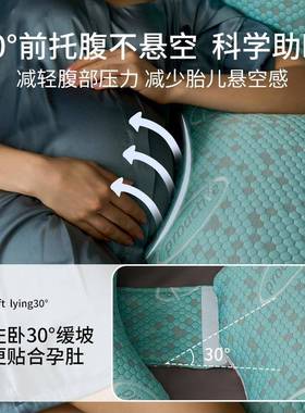 孕妇枕护腰侧睡枕托腹觉侧型YFZ49卧枕孕期长条睡抱枕头u型靠产妇