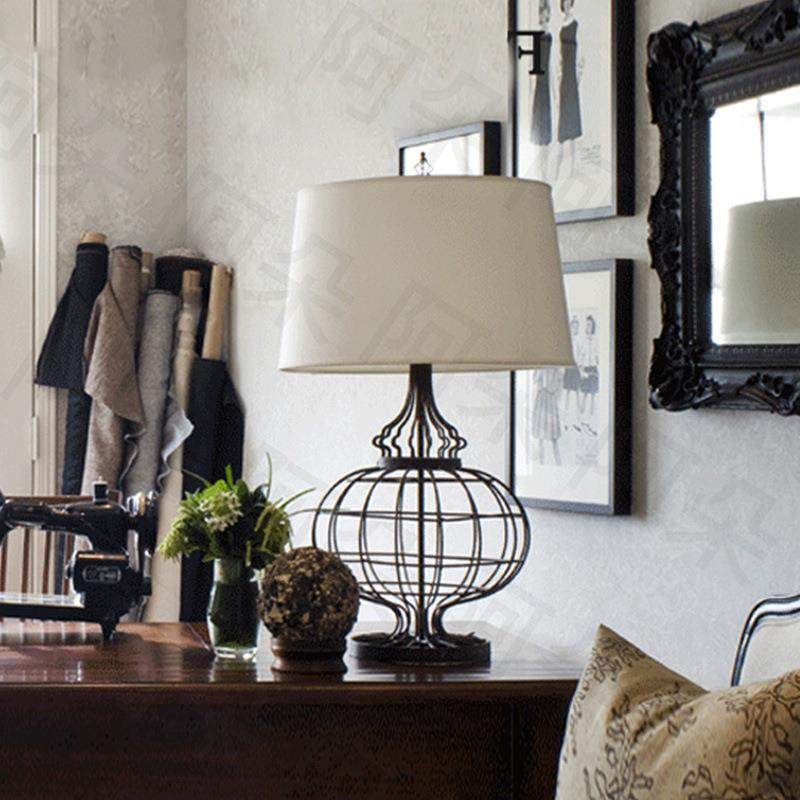 铁村艺1复古台灯美式乡地中海简欧式室书房客厅台灯阿朵灯饰91580