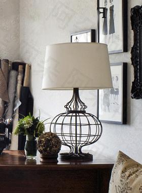 铁村艺1复古台灯美式乡地中海简欧式室书房客厅台灯阿朵灯饰91580