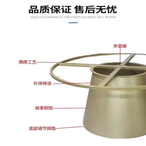 形餐桌脚支架板大理FT-B201岩石奢圆桌子腿茶台休闲洽谈石桌金属