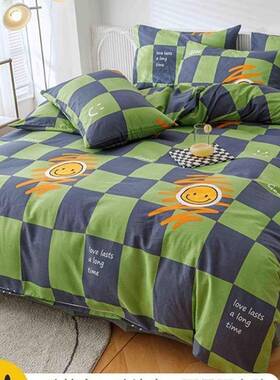 纯全棉被单件四棉件套x儿童13213213被套罩150x200230学生宿舍单