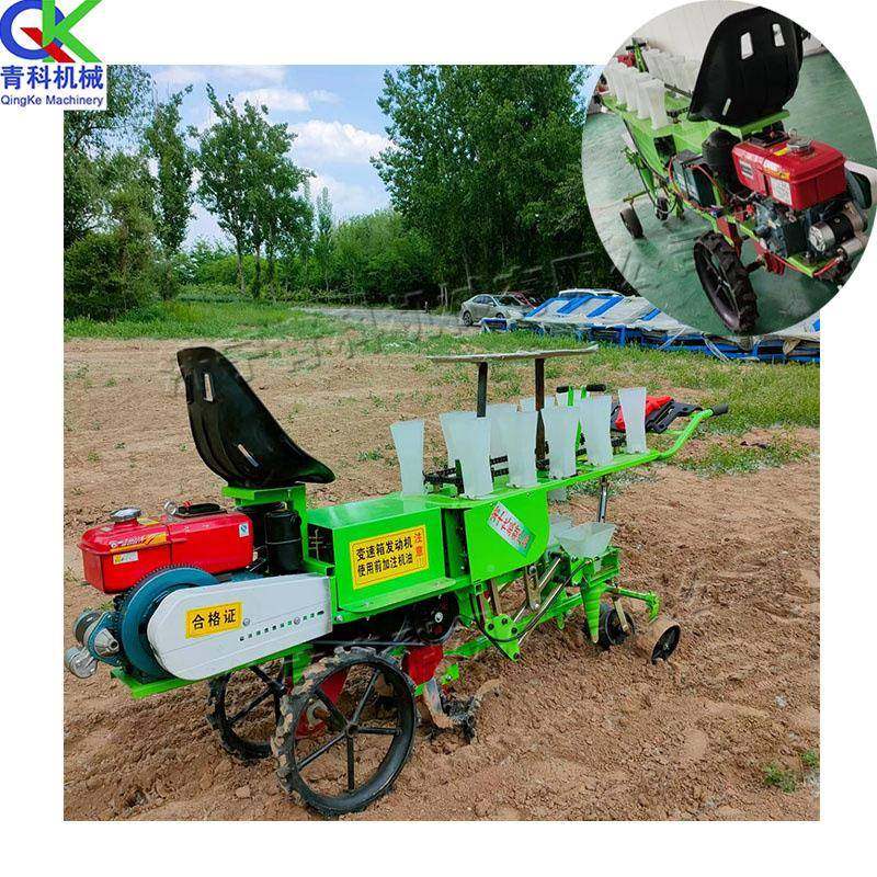 农座用无栽土苗钵苗种植机驾式农田栽苗机汽油动力两RIX行菜蔬移