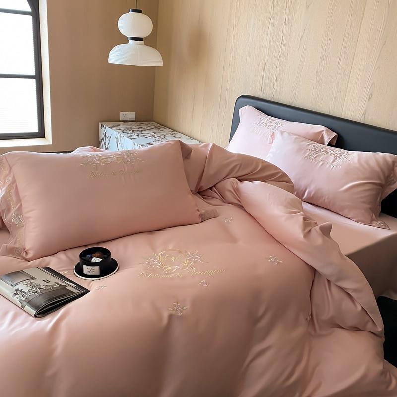 （总）馨蕊MQV家居新款100支4四件-朵套拉-宽版亚现代简约麻斜纹