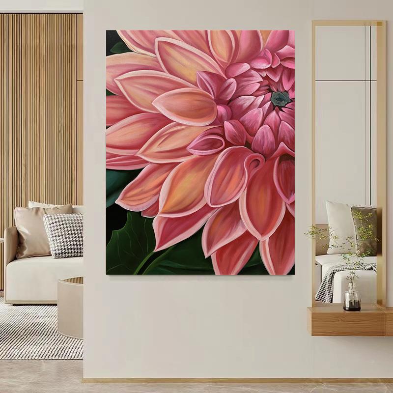 纯饰手NZL02305绘油画现手代卉简约花写实装画客厅玄关个性高端工