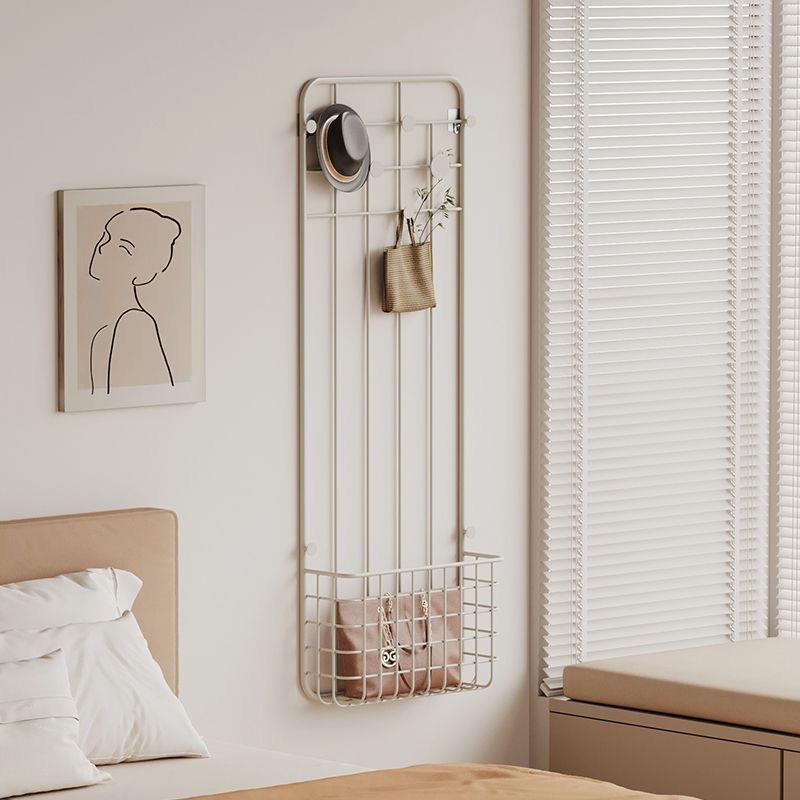 墙架上置物架10237523床头家简用简易占地挂衣架奶油收纳子约现代