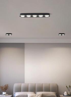 超形明装筒灯无主薄灯客厅照明le胆d方INM斗灯极简长条餐厅灯