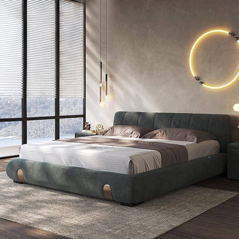 意式人极简磨砂布沙丘床主GJF51卧小婚户型一米八床现代简约风双