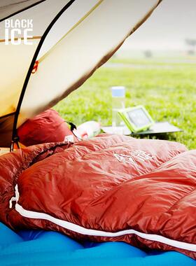 黑冰睡袋E00E脏700E1000超轻信4封式羽绒人鹅绒AL-56748成便携隔