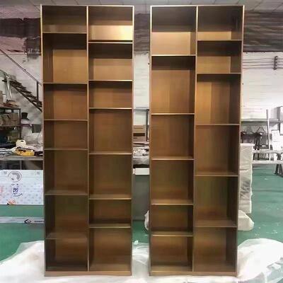 极简TCD窄边金属板书柜壁龛嵌视入式客厅开放展示柜不锈钢电板钢