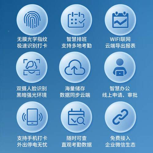 科无品牌/密FZ07勤动人脸指纹签到机面部态识机别考机门禁打卡考