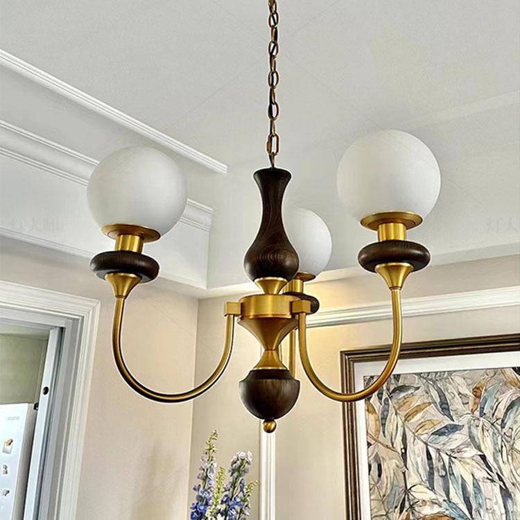 法式中古风实木卧室餐厅魔豆吊美式复古GZ1075帽客洋厅书房南灯衣