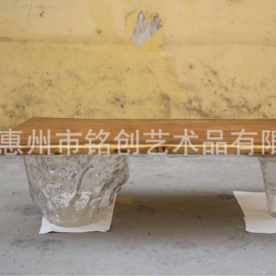 铂晶艺透工明树脂玄摆件酒店创意铂晶雕塑关571153术装饰水晶抽象