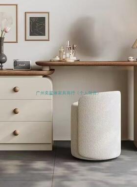 实木中古梳妆台带抽屉法式QVK梳妆台奶化妆桌子纳一体油简约风收