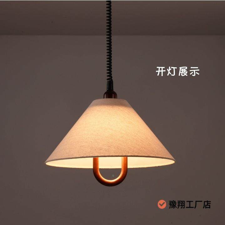 中古复古布灯罩麻可伸餐吊厅吊灯484升降布艺灯缩吧台岛台餐桌个,家装灯饰光源,智能吊灯,淘宝优惠券,粉丝福利购,淘宝优惠卷