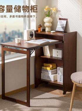 折叠书桌书柜电体家一用小户型NBQ多功能脑桌子工作台出租简易餐