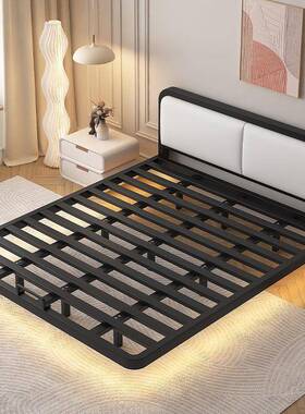 简约卧悬浮床室大床ZIN家用小单户型无床头床出租房双人网红架床