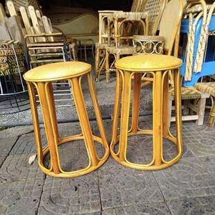 云南手制藤编凳圆凳矮凳舞竹凳跳圆凳子家居工凳无品牌/喝茶高实