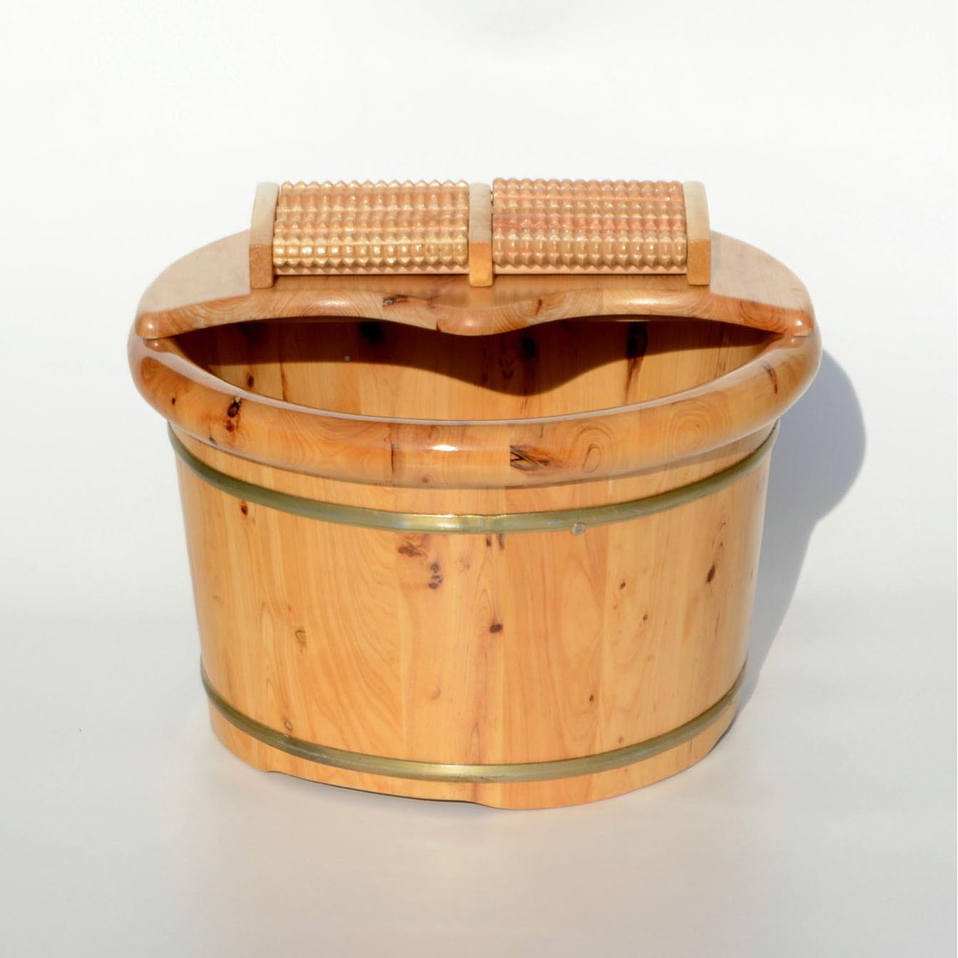 脚香柏足浴泡桶木木质家用洗脚木盆实木泡脚盆按木摩2TEZ桶6cm圆