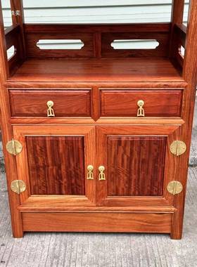 家缅甸花WNB梨具木大果紫檀厅餐边客柜储物柜中式茶水柜室内