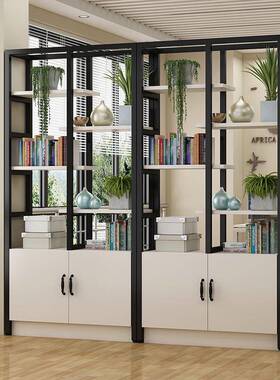 艺隔断柜办公室面隔断架双书架公司镂空文件架风置物屏16166架铁