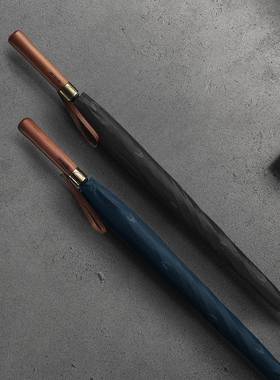 OOC1999YCAT欧木柄自动双层力风暴雨伞122c猫m双L人抗风直杆伞长