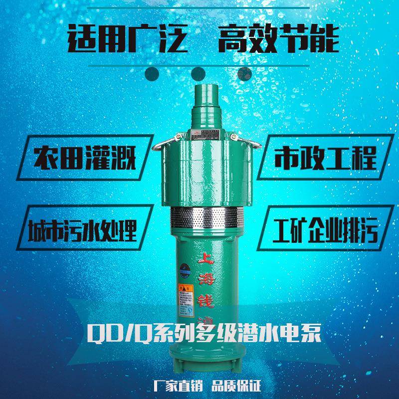 QD多级QD3-40/2潜泵高程工地泵小老鼠家用22扬0V潜水电水泵380水V