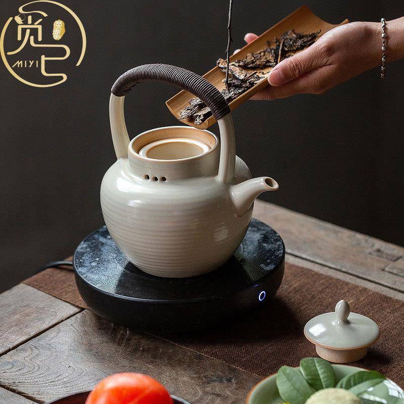 烧苏茶打釉手工陶壶功夫煮茶壶陶瓷茶具户外露BYGH0007营水壶号大