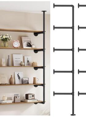 工业铁管架壁式厨房浴室管架书柜客挂厅存BG5336储黑色金属道支管