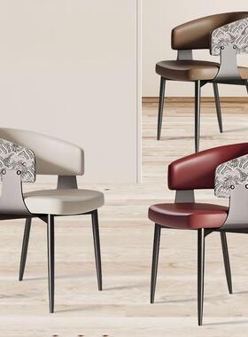 意式BPL国潮餐椅厅家用现代约设计师餐椅子靠背椅轻谈奢酒店简洽