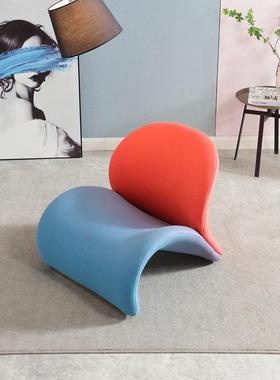 个性奢家用轻沙发椅简约客阳台艺18445术红休闲单人椅创厅意网设