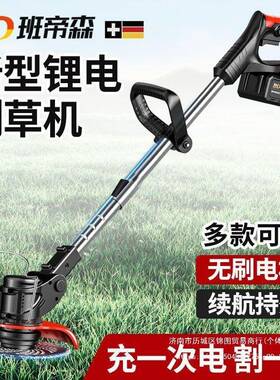 班帝RGQ森家用锂充电式大电率割草机草农用手持电动打机除功草