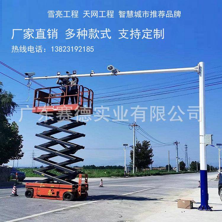 红绿灯立信号杆八监控立杆SD-923路口抓米拍立杆角68米10米标牌杆图片