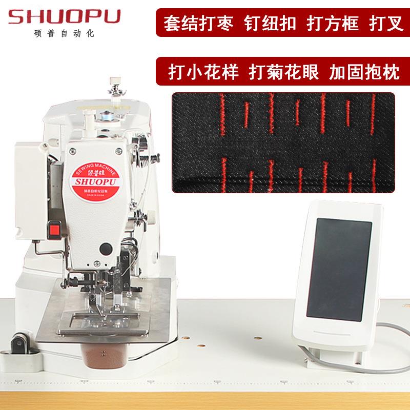 工业缝纫机打车菊车花眼安全加固电脑90*60mm电带脑花样套套结机