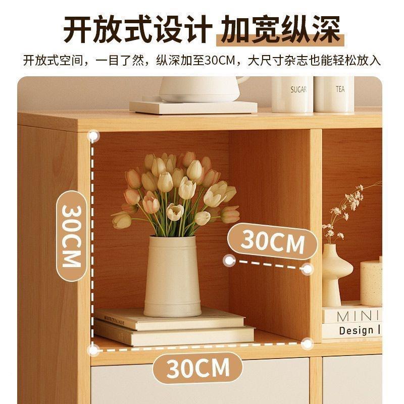 HJA架置物架落地子客柜厅矮柜书多层收纳柜卧室家用储物简易小型