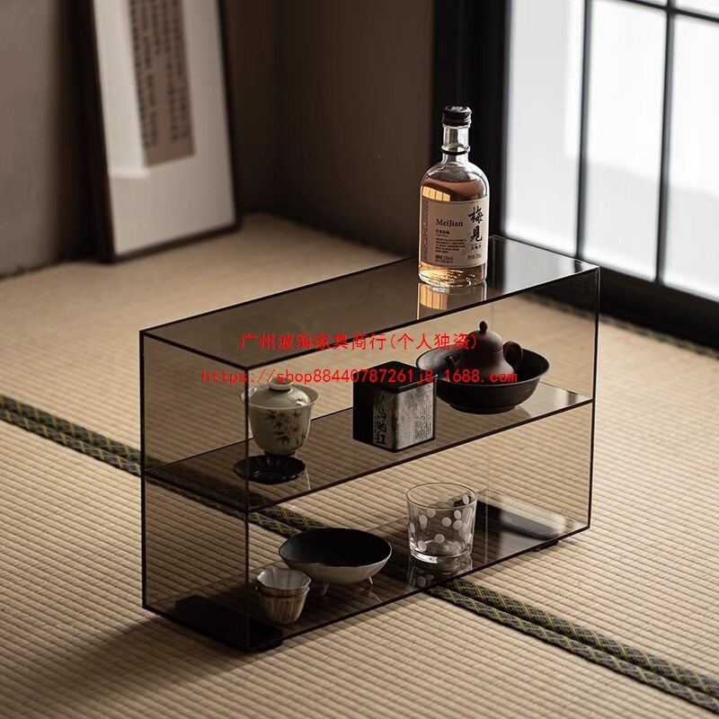 轻奢亚克力透明茶壶家用茶具展示架博古架桌面置物架多层收纳架子